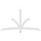 Ekena Millwork Davenport Architectural Grade PVC Gable Bracket, 84"W x 45 1/2"H x 2"D x 4"F, 13/12 Pitch GBP084X46X0204DAV00 - alternate 3